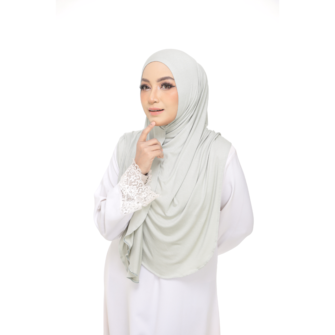 Nurul|Light Green|Bawal Lazy Selapis|Cotton Jersey