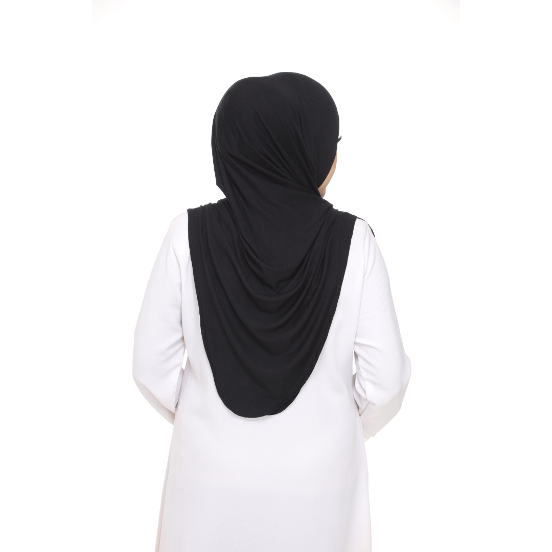 Nurul|Black|Bawal Lazy Selapis|Cotton Jersey