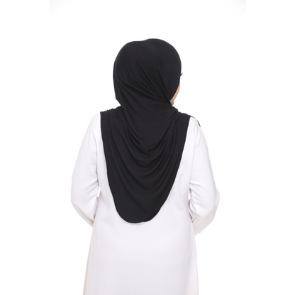 Nurul|Black|Bawal Lazy Selapis|Cotton Jersey