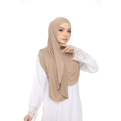 Nurul|Olive Brown|Bawal Lazy Selapis|Cotton Jersey