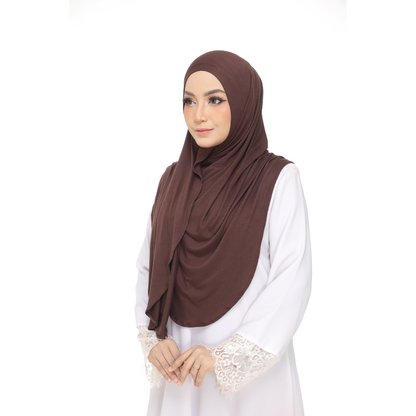 Nurul|Choco|Bawal Lazy Selapis|Cotton Jersey