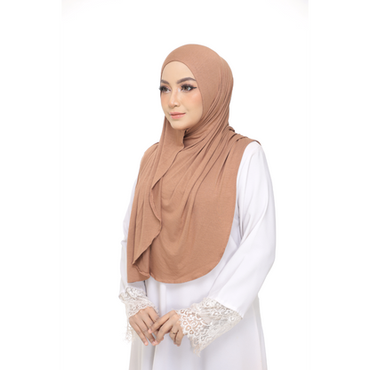 Nurul|Latte|Bawal Lazy Selapis|Cotton Jersey