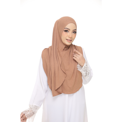 Nurul|Latte|Bawal Lazy Selapis|Cotton Jersey