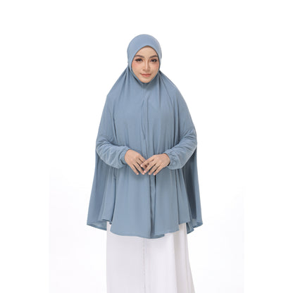 Teal blue Mini Telekung Farah