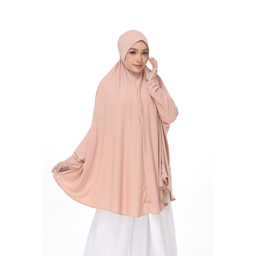 Peach Mini Telekung Farah