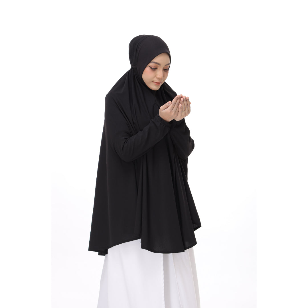 Black Mini Telekung Farah