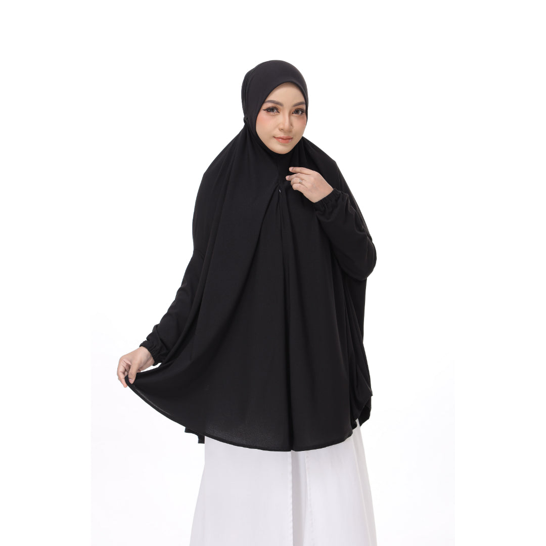 Black Mini Telekung Farah