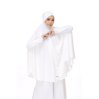White Mini Telekung Farah