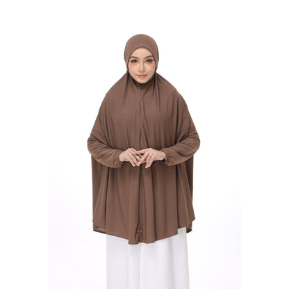 Powder Brown Mini Telekung Farah