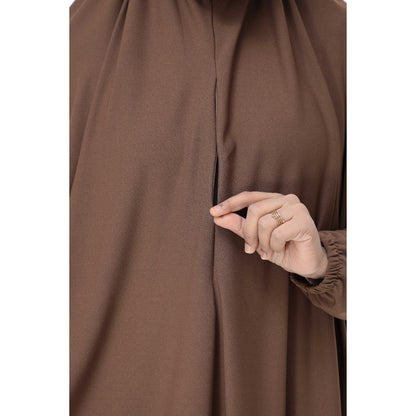 Powder Brown Mini Telekung Farah