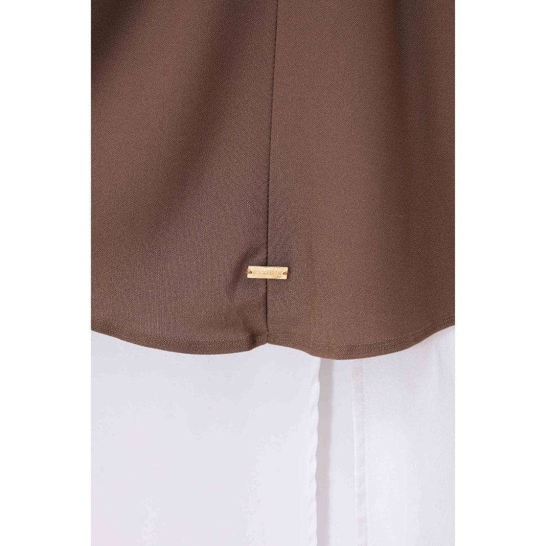 Powder Brown Mini Telekung Farah