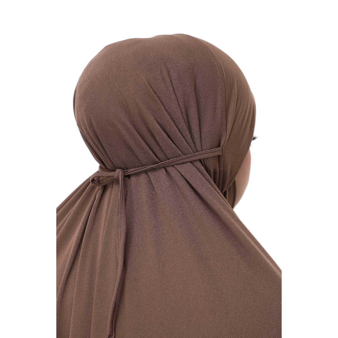 Powder Brown Mini Telekung Farah
