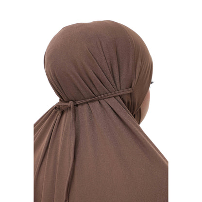 Powder Brown Mini Telekung Farah
