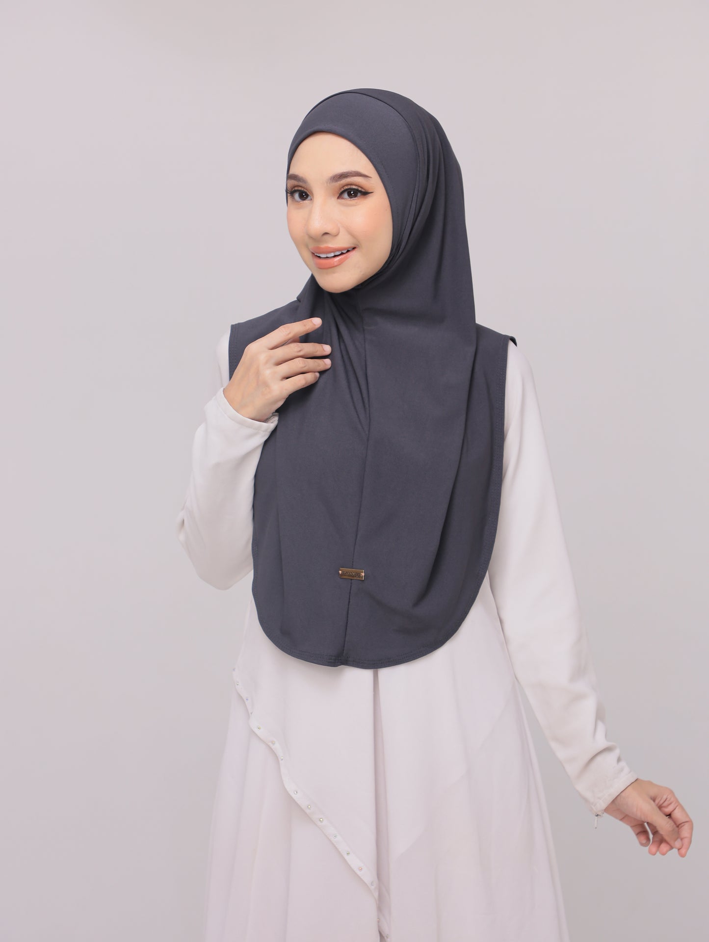 Pebble Grey|Fatima Instant Sarung Syria