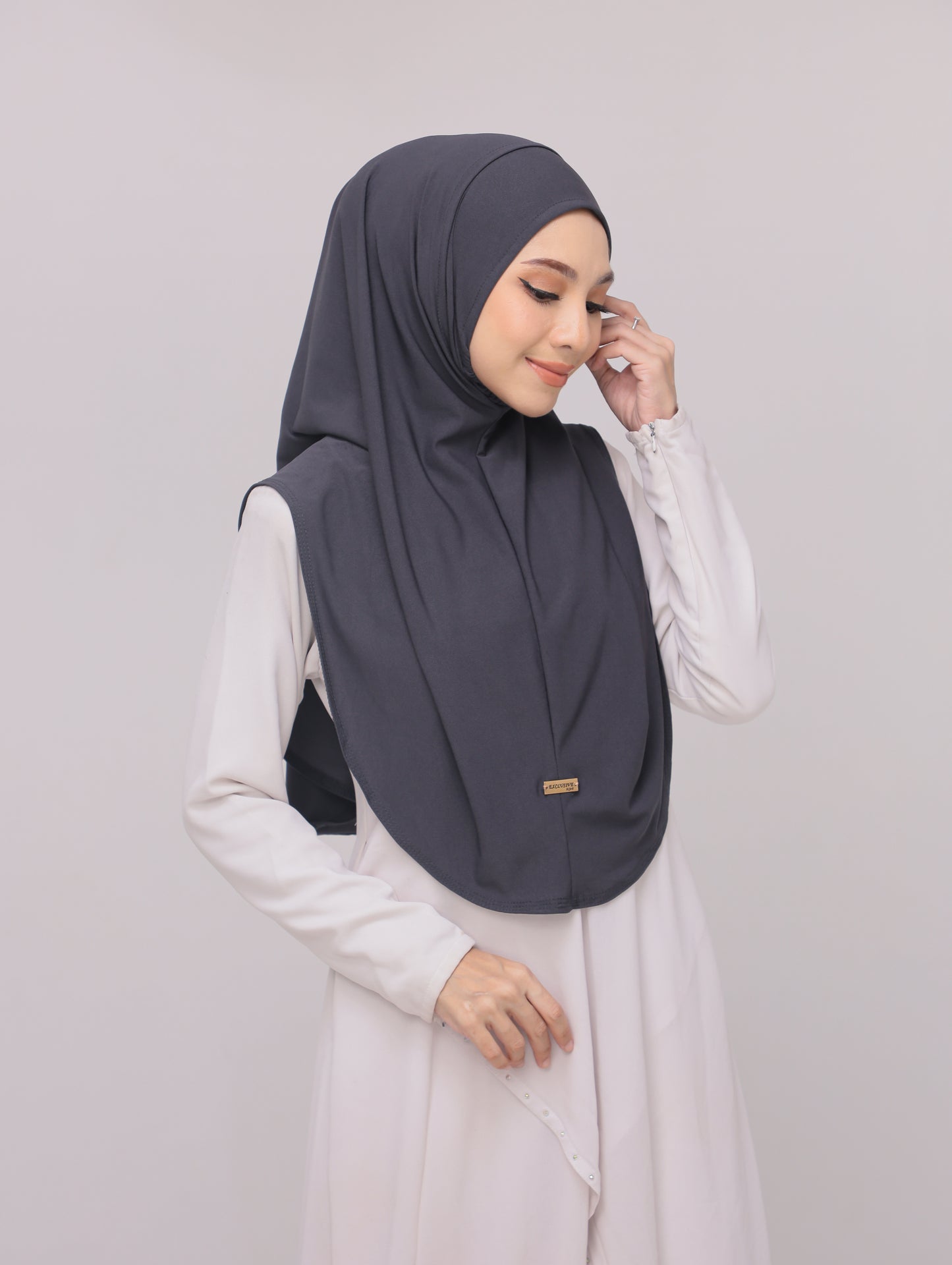 Pebble Grey|Fatima Instant Sarung Syria