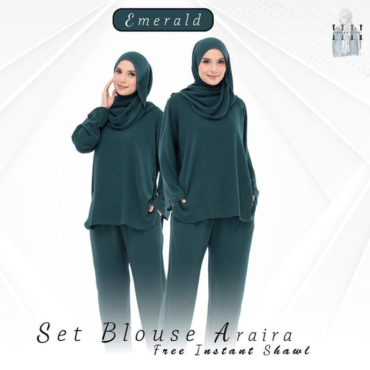 Emerald Set Baju (Free Size, Cotton CEY)