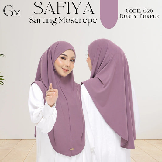 dusty purple sarung safiya moscrepe