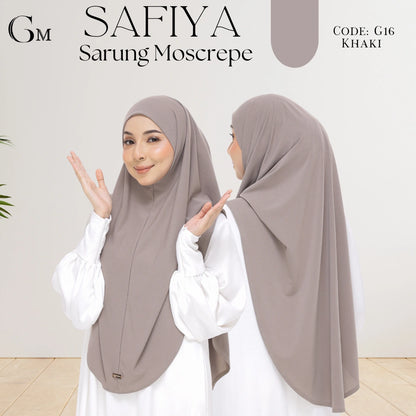 sarung safiya khaki moscrepe