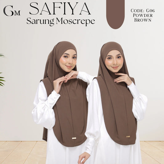 powder brown sarung safiya