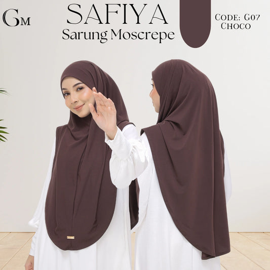 sarung safiya moscrepe choco