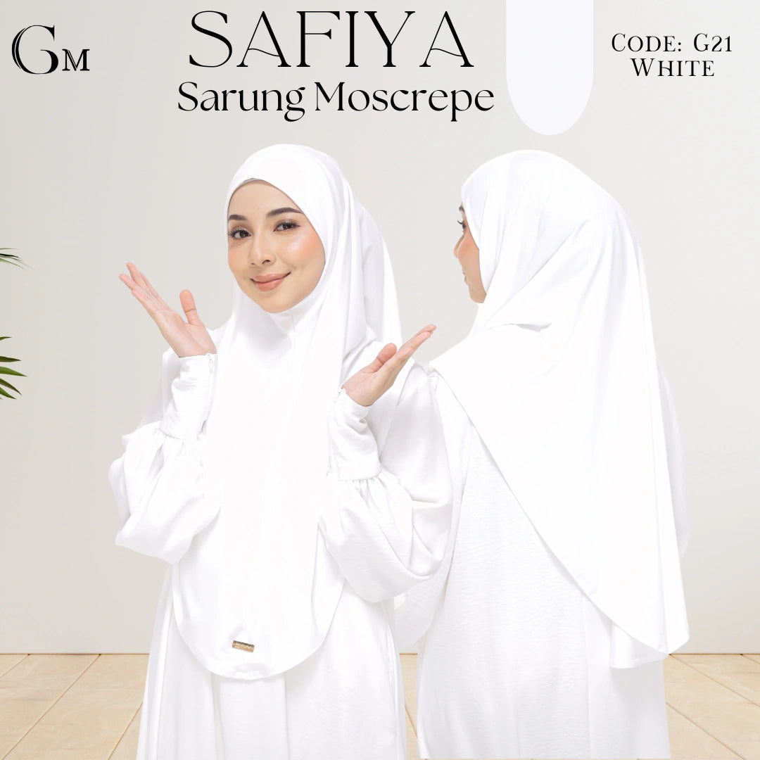 sarung safiya moscrepe white